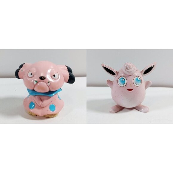 Snubbull & Jigglypuff TOMY Pokemon Figure CGTSJ  Nintendo 2" Vintage 1999 - Picture 1 of 11